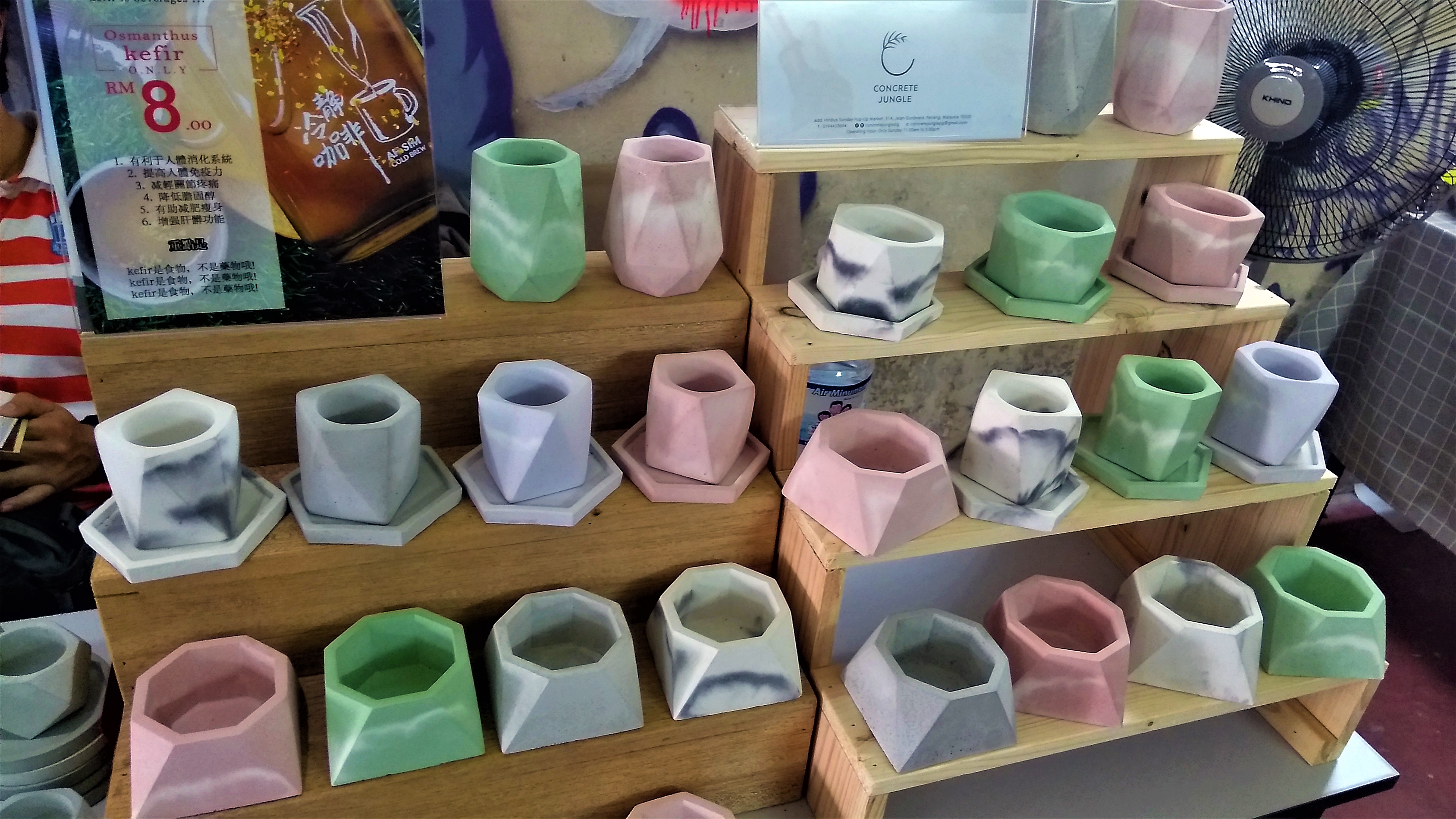 Beautiful concrete pots from Concrete Jungle.